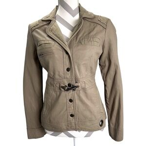 Mango Taupe Leather Jacket